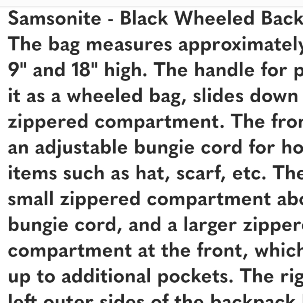 Samsonite - Black Wheeled Backpack - Picture 15 of 16